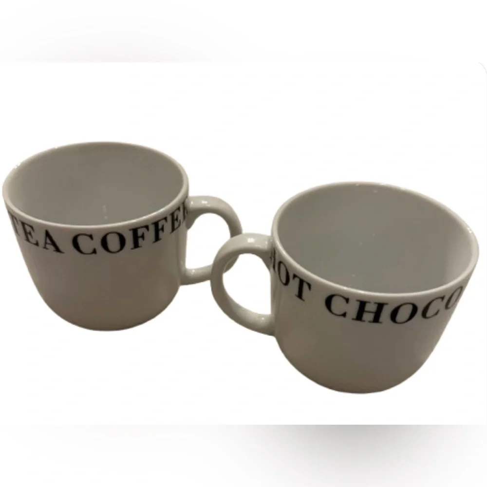 Crate & Barrel mugs Coffee Tea Hot Chocolate set of 2